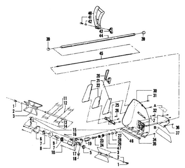 Page C Diagram and Parts List for 6000  Weed Eater Trimmer